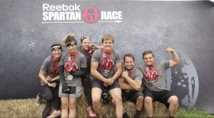 Dr. Burns and his family at a race